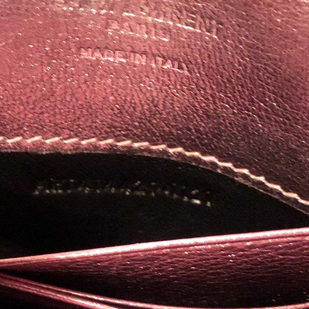 YSL Yves Saint Laurent Azalea Metallic Pink Wallet Rare - Picture 13 of 16
